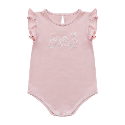 Awan Bunny Collection - Set of 2 Baby Girl One Piece Grey Pink