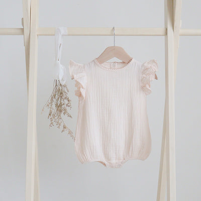 Awan Muslin Collection - Cecile Baby Onesie Pearl