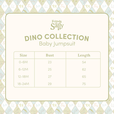 Friends of Sally Bamboo Baby Jumpsuit - Dino
