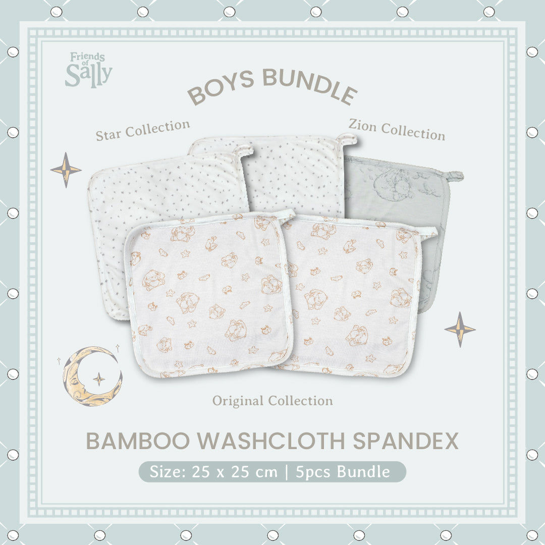 Friends of Sally Bamboo Washcloth Spandex Bundle - Boy