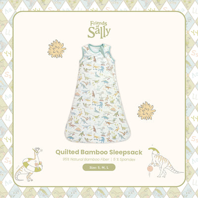 Friends of Sally Quilted Bamboo Sleepsack - Dino