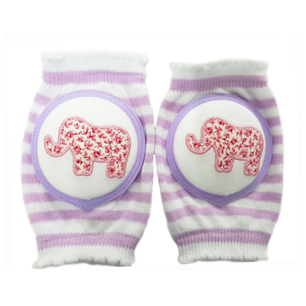 Crawlings Infant and Toddler Knee Pad - Lavender Elephant