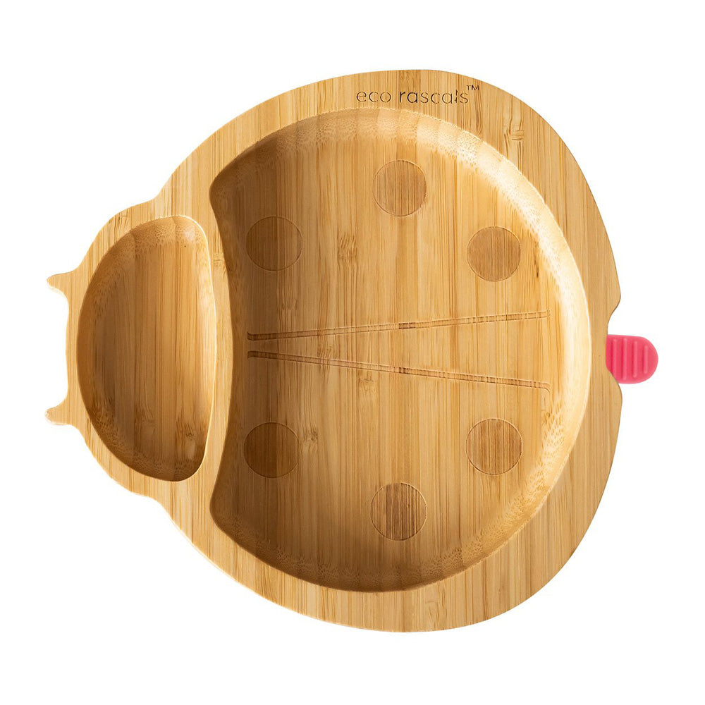 Eco Rascals Bamboo Suction Plate - Ladybird