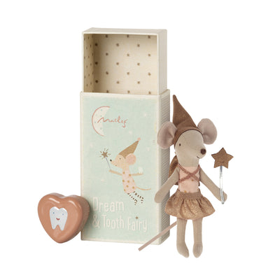 Maileg Tooth Fairy Mouse In Matchbox - Rose
