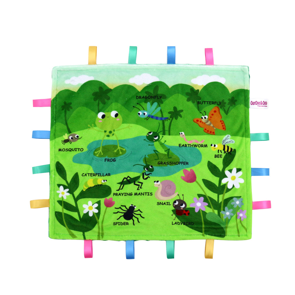 OurOne&Only Minky Book Taggies - Insects World