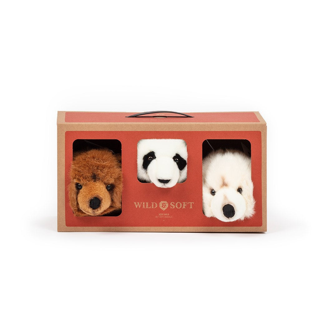 Wild & Soft HEAD BEAR 熊 Wild and Soft Plush Mini Animal Heads - Bear Box – Paveels