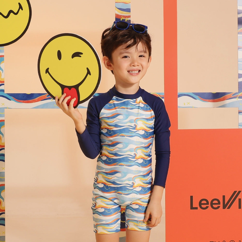 Lee Vierra Kids Smiley Wave Long Sleeves Diving