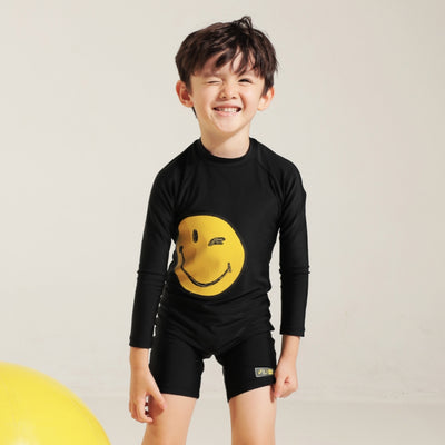 Lee Vierra Kids Born to Smiley Long Sleeves Diving - Black