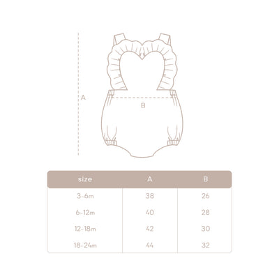 Awan Muslin Collection - Heart Baby Romper