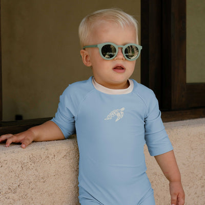 Lee Vierra Kids Noel Au Soleil Unisex Mid-Length Sleeved Baby Diving - Blue Glow