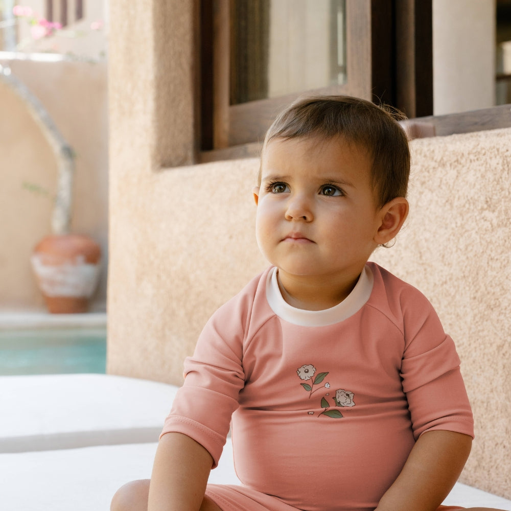 Lee Vierra Kids Noel Au Soleil Unisex Mid-Length Sleeved Baby Diving - Creepe Pink