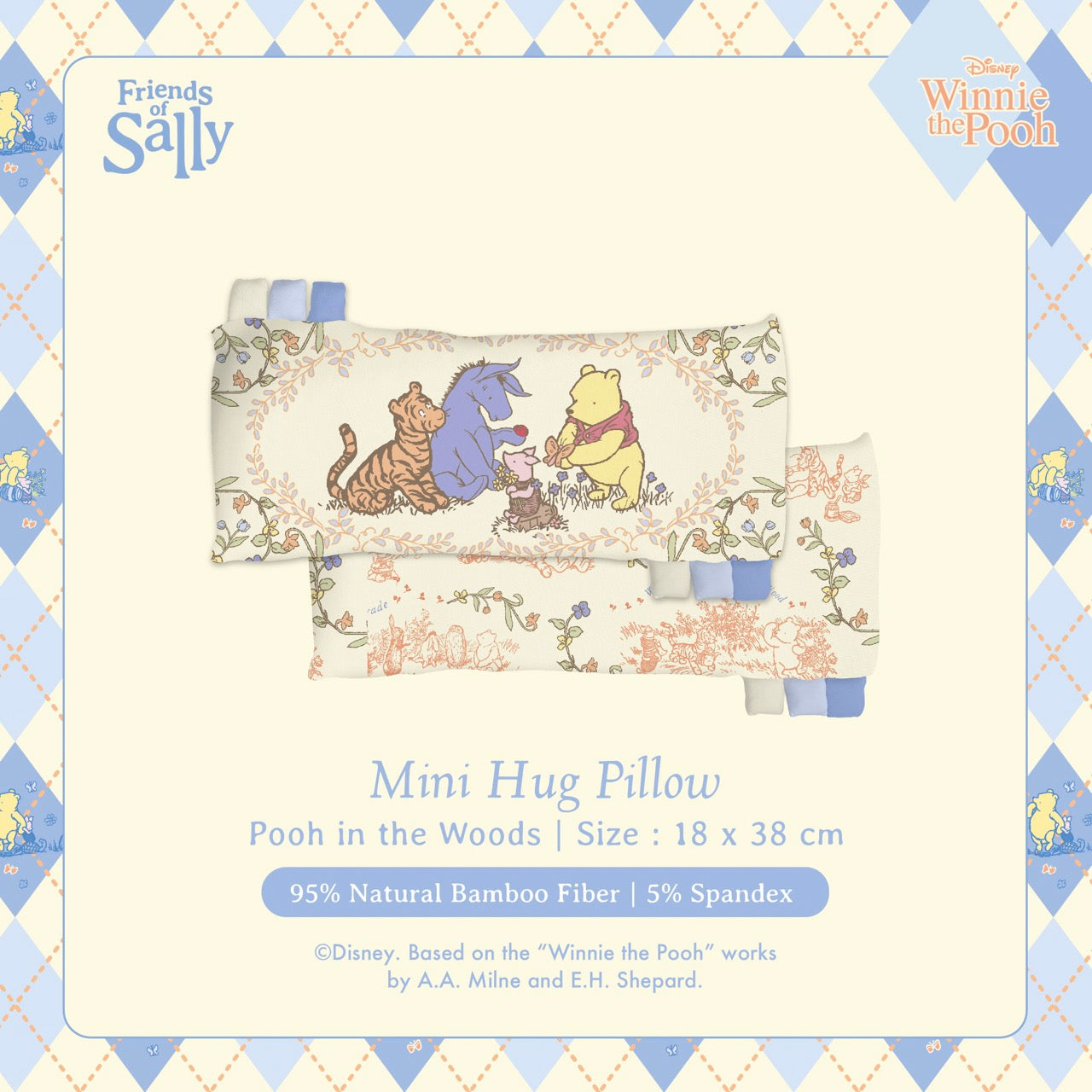 Friends of Sally Hug Pillow - Pooh in the Woods