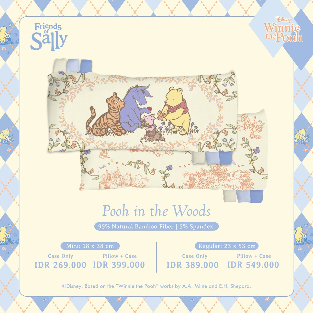 Friends of Sally Hug Pillow - Pooh in the Woods