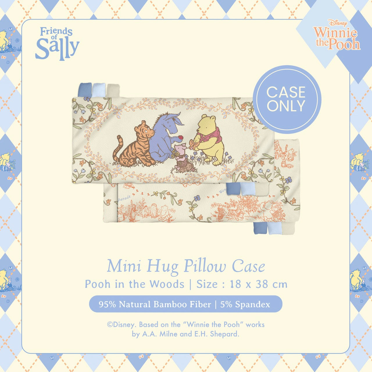 Friends of Sally Hug Pillow Case - Pooh in the Woods