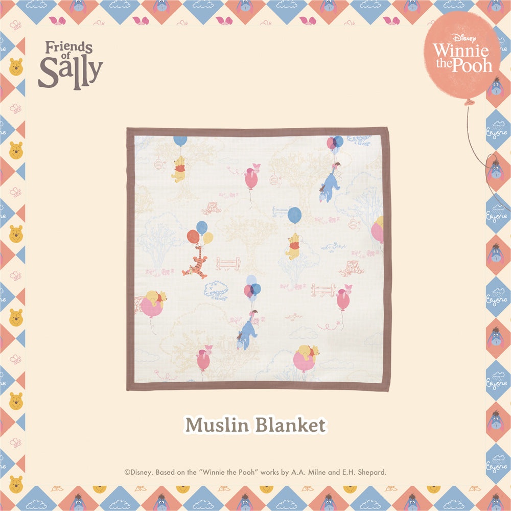 Friends of Sally Muslin Blanket - Winnie the Pooh