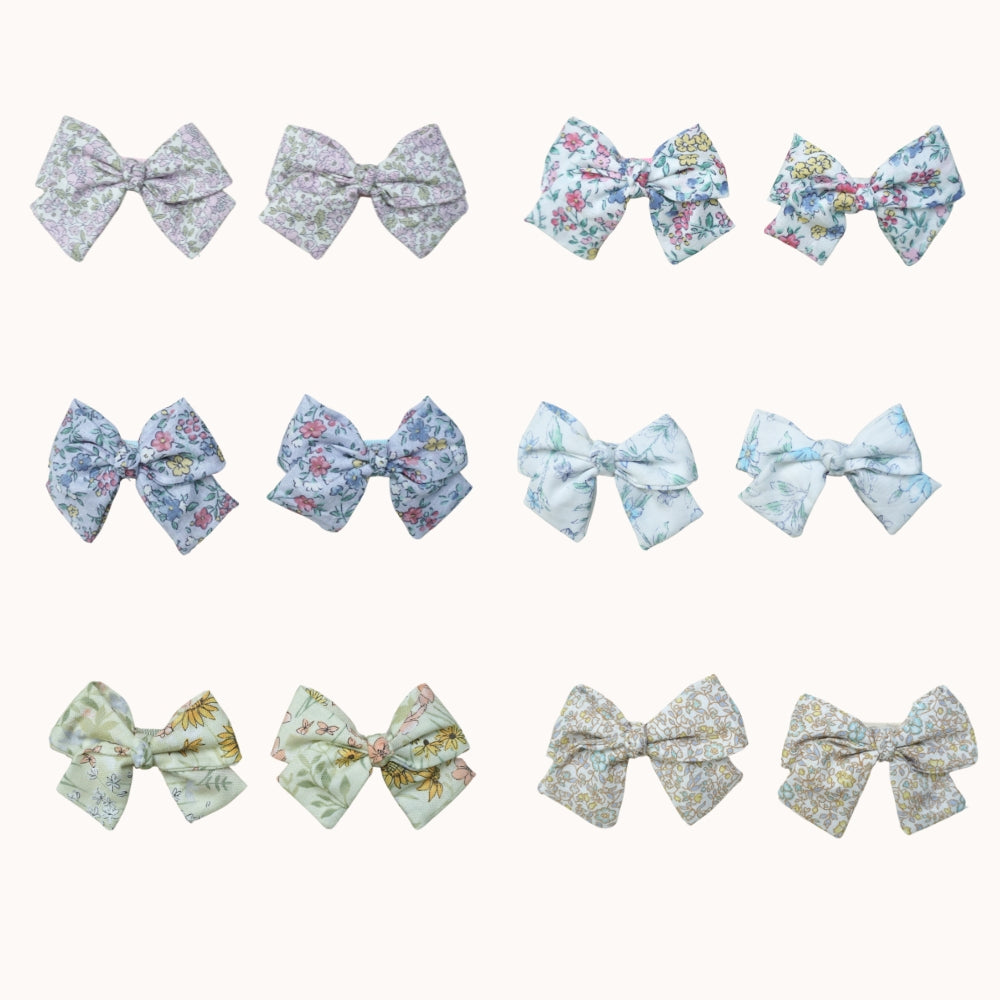 Leaf Lili Whispering Meadow Hair Accessories - Medium Classic Tail Bow Set