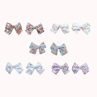 Leaf Lili Whispering Meadow Hair Accessories - Medium Classic Tail Bow Set