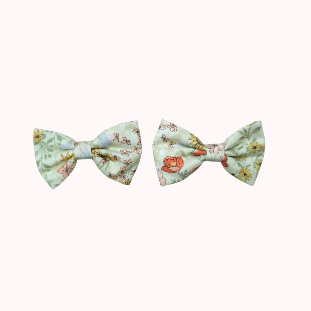 Leaf Lili Whispering Meadow Hair Accessories - Medium Classic Bow Set