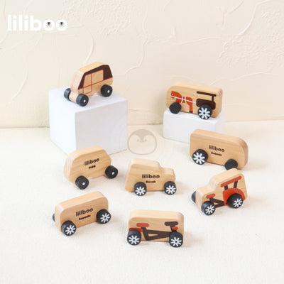 Liliboo Jelajah Wooden Cars Mainan Edukasi Anak Montessori Kayu Tradisional