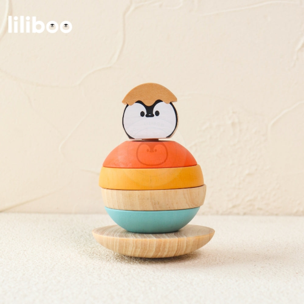 Liliboo Momo My First Stacking Blocks Mainan Edukasi Anak Montessori Kayu