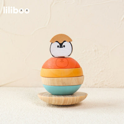 Liliboo Momo My First Stacking Blocks Mainan Edukasi Anak Montessori Kayu