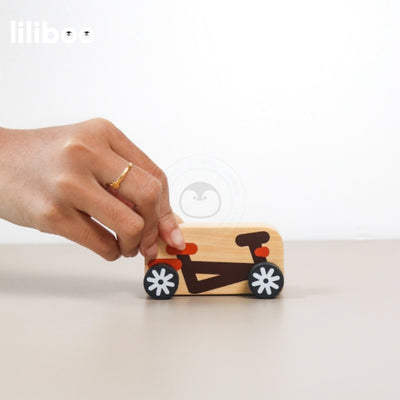 Liliboo Jelajah Wooden Cars Mainan Edukasi Anak Montessori Kayu Tradisional