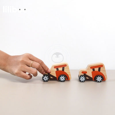 Liliboo Jelajah Wooden Cars Mainan Edukasi Anak Montessori Kayu Tradisional