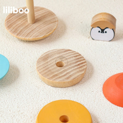 Liliboo Momo My First Stacking Blocks Mainan Edukasi Anak Montessori Kayu