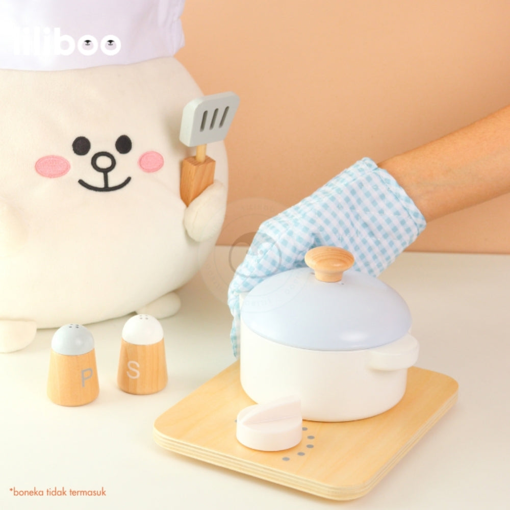 Liliboo Yumi Chef Pretend Play Mainan Edukasi Anak Montessori Kayu