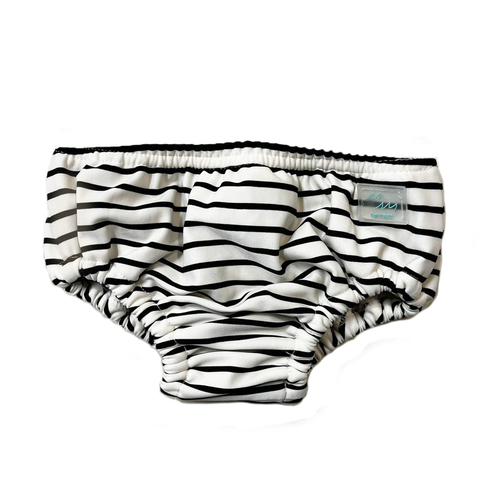 Lee Vierra Kids Soleil Baby Swim Diapers - Black Stripes
