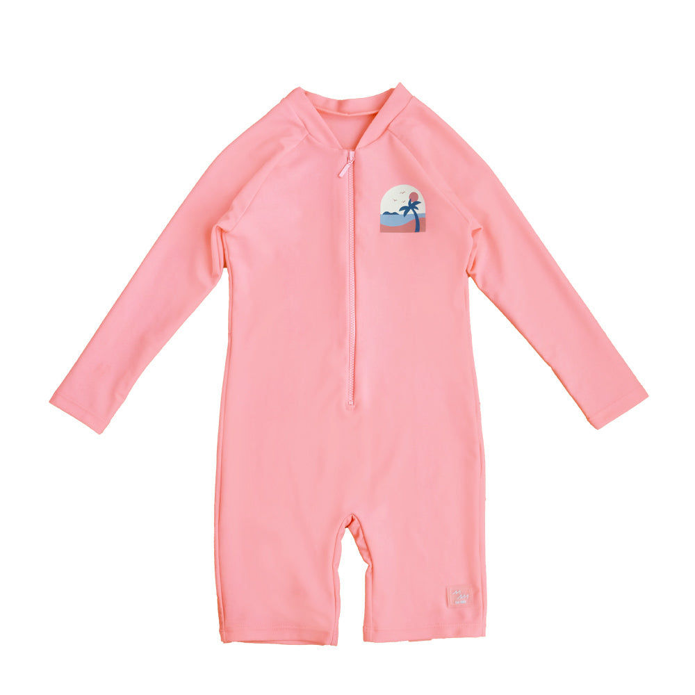 Lee Vierra Kids Soleil Unisex Long Sleeves Diving - Pink Beach