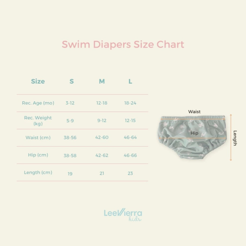 Lee Vierra Kids Noel Au Soleil Baby Swim Diapers - Turtles New