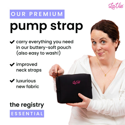 LaVie Premium Pump Strap Hands-Free Breast Pumping and Nursing Bra Strap - Black