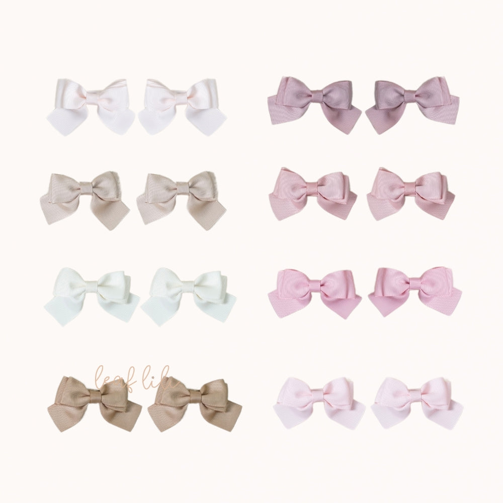 Leaf Lili Classic Medium Hair Bow Clip Set