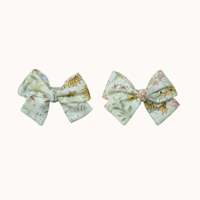 Leaf Lili Whispering Meadow Hair Accessories - Medium Classic Tail Bow Set