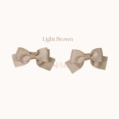 Leaf Lili Classic Medium Hair Bow Clip Set