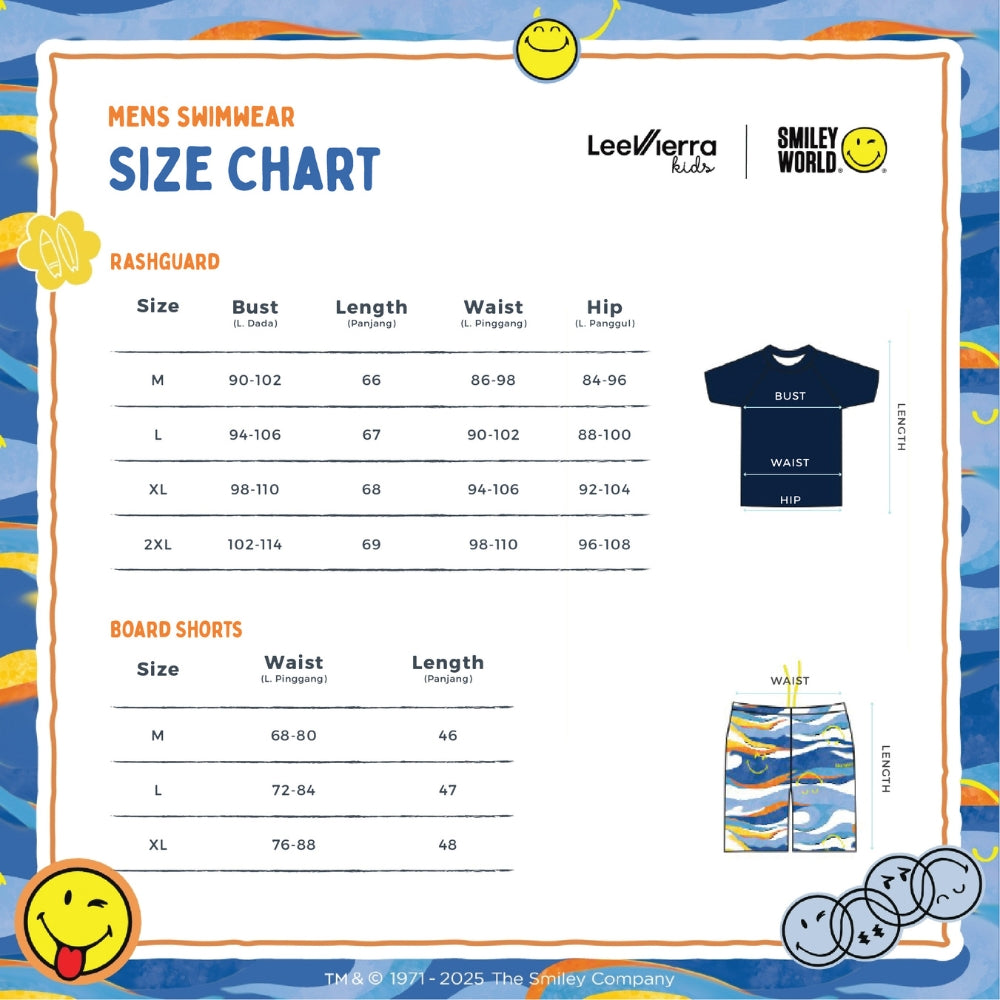 Lee Vierra Kids Smiley Navy Men Top Rashguard