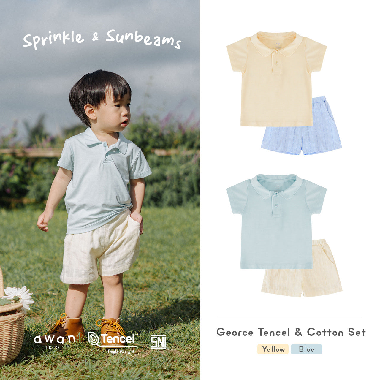 Awan Sprinkle and Sunbeams Collection - George Tencel and Cotton Set