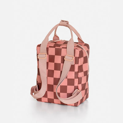 Studio Ditte Backpack Small - Blocks Pink Brown