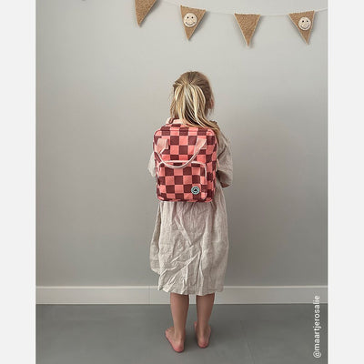 Studio Ditte Backpack Small - Blocks Pink Brown