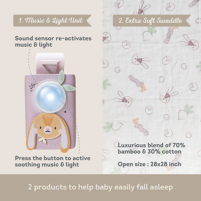 Taf Toys Bunny Soother and Swaddle Set