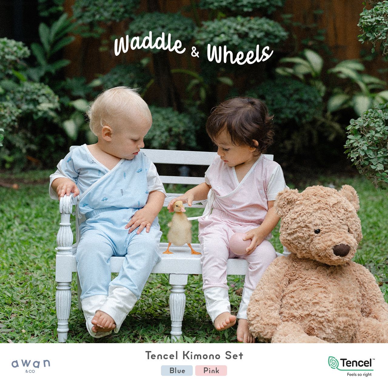 Awan Waddle and Wheels Collection - Tencel Kimono Set