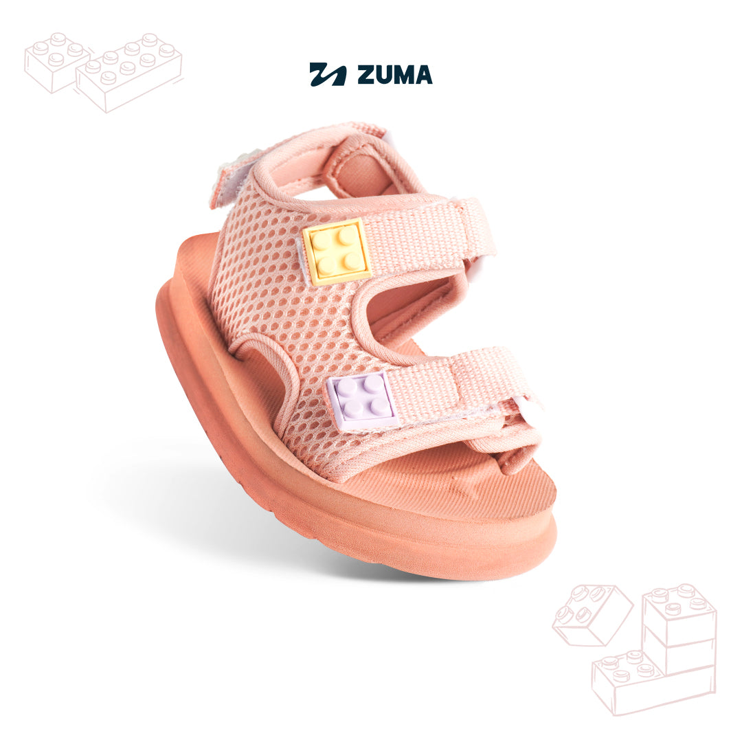 Zuma Sandals Bricks - Baby Coral