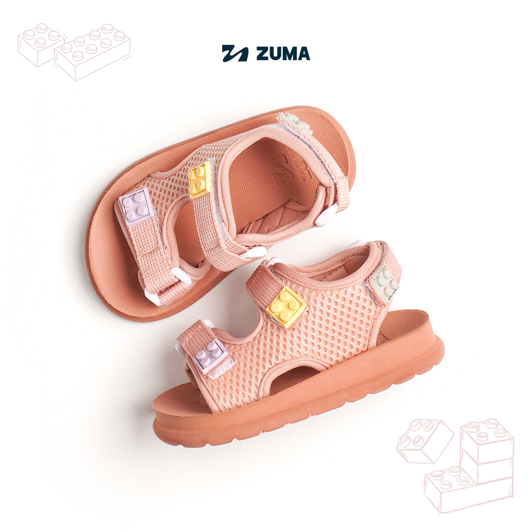 Zuma Sandals Bricks - Baby Coral