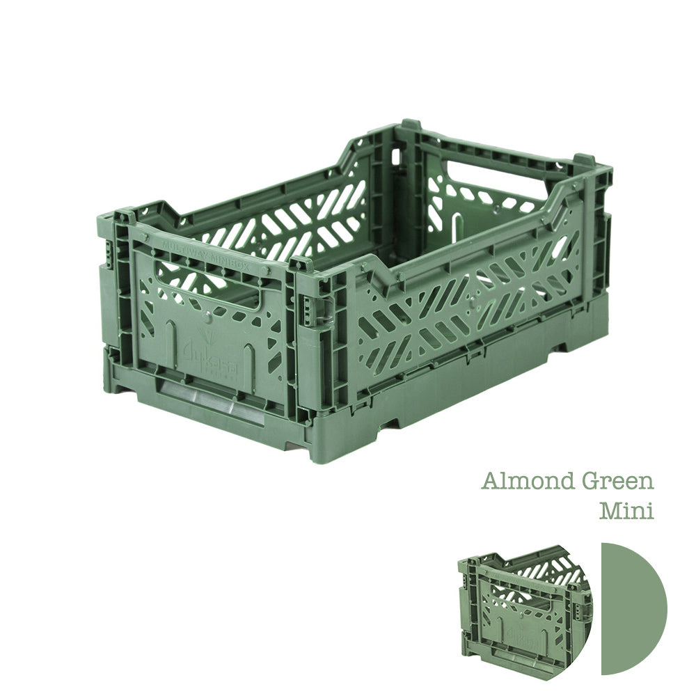 Aykasa Folding Crate - Almond Green