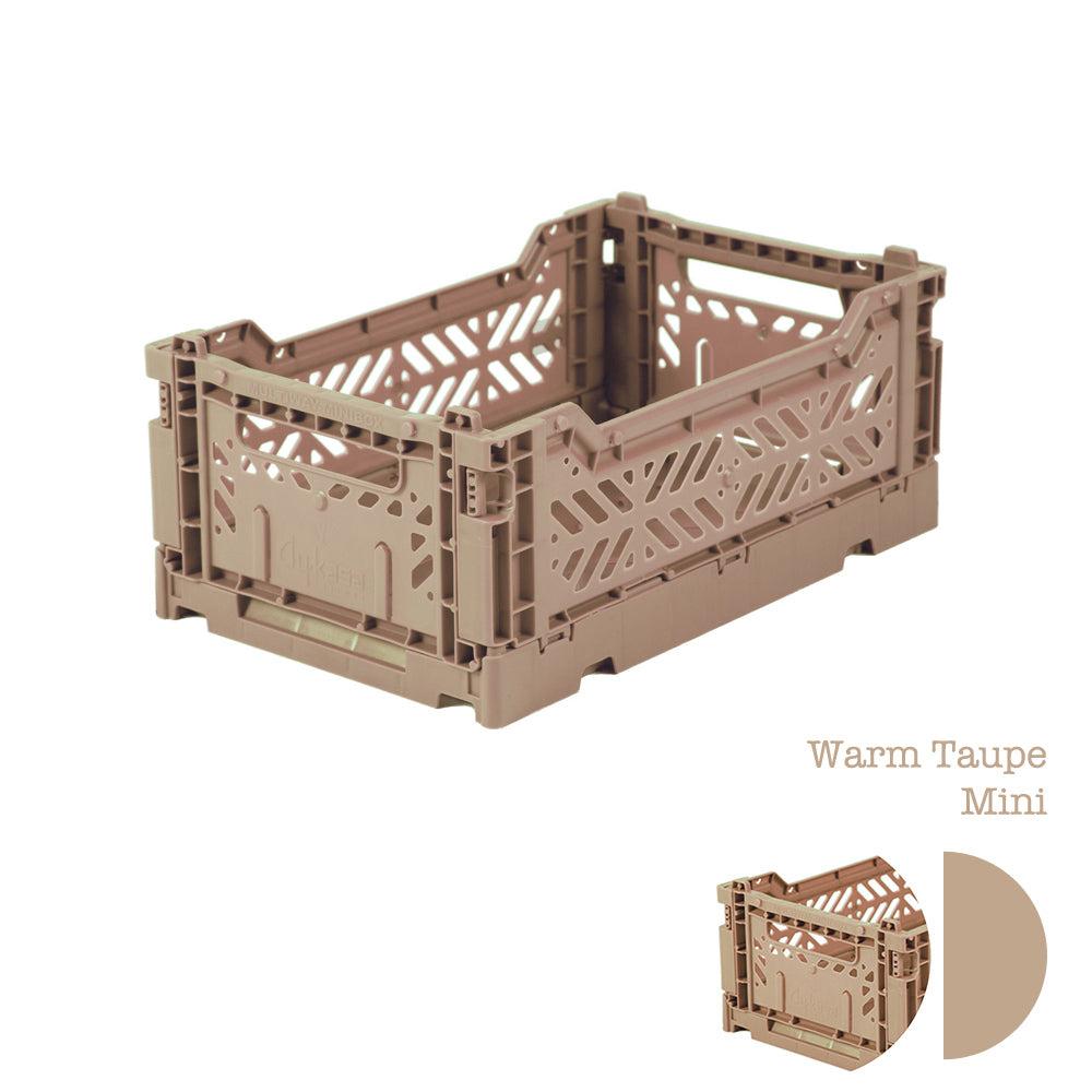 Aykasa Folding Crate - Warm Taupe