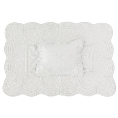 Bonne Mere Cot Quilt and Pillow Set - Mist