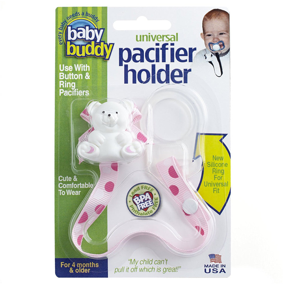Baby Buddy Universal Pacifier Holder with Adapter Ring
