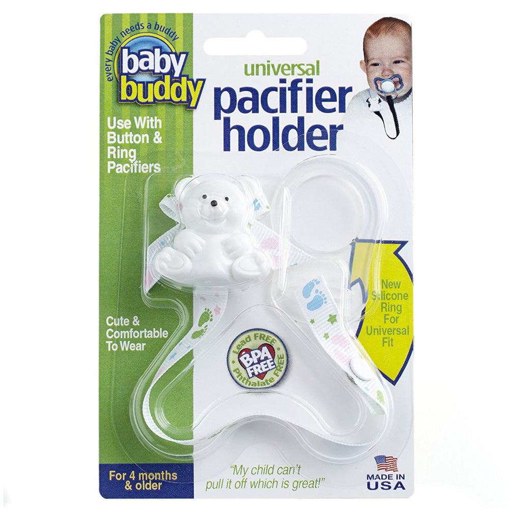 Baby Buddy Universal Pacifier Holder with Adapter Ring