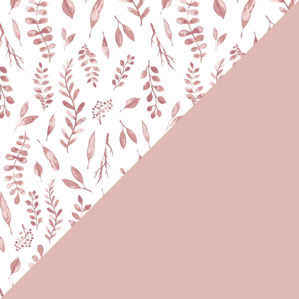 Bebe au Lait Muslin Burp Cloths Set - Pink Leaves + Cotton Candy